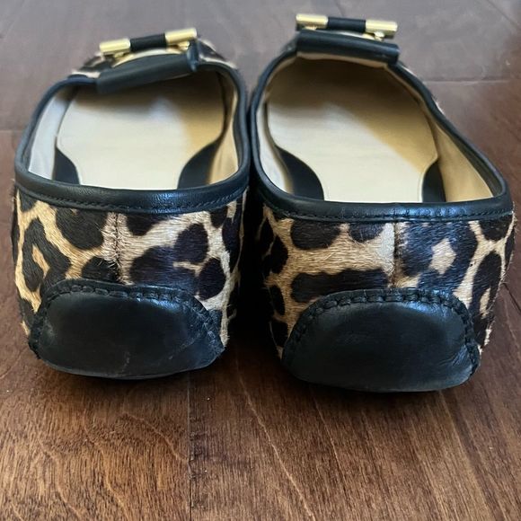 Michael Kors Calf Hair Leopard Print Flats with Metal Hardware Size 10 - Picture 7 of 10
